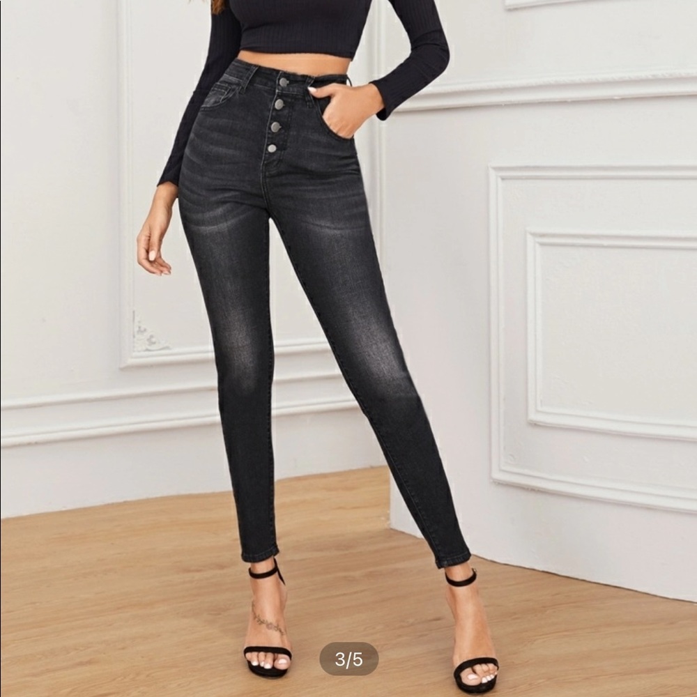Shein high waist skinny jeans